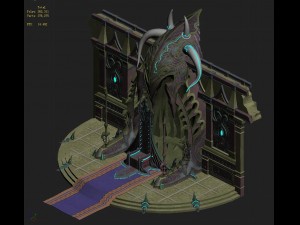 evil creatures - throne 01 Modello 3D