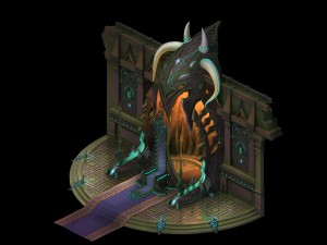 evil creatures - throne 01 Modello 3D