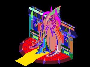 evil creatures - throne 01 Modello 3D