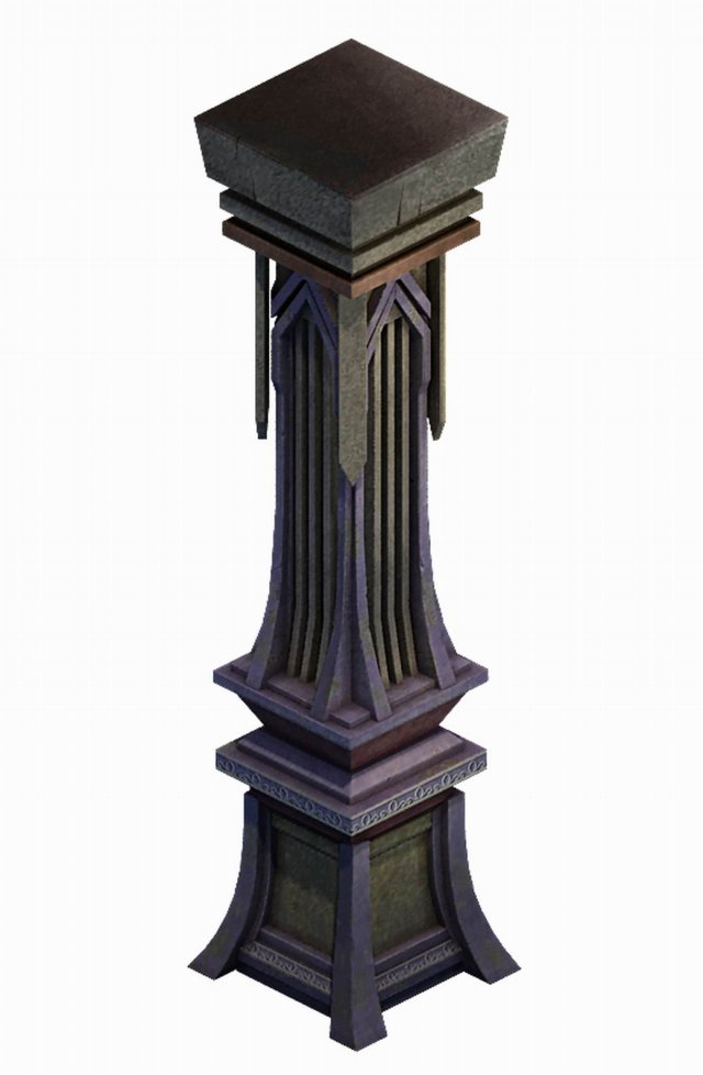 evil creatures - pillars 01 3D Model .c4d .max .obj .3ds .fbx .stl .blend 