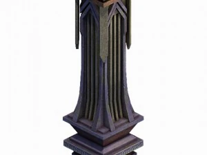 kwade wezens - pijlers 01 3D Model