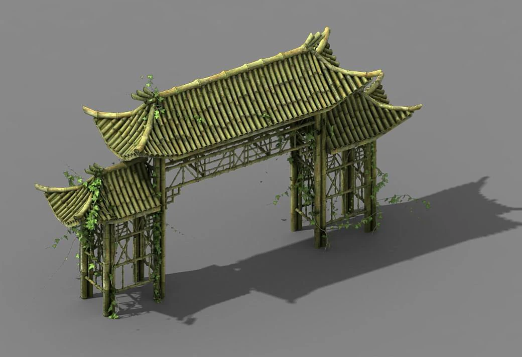 new village - archway 3D Model .c4d .max .obj .3ds .fbx .stl .blend