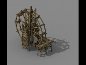 nuevo pueblo - molino de viento de agua Modelo 3D