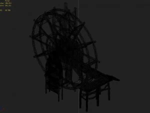 new village - water windmill 3D Model