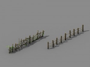 new village - fences 3D 모델