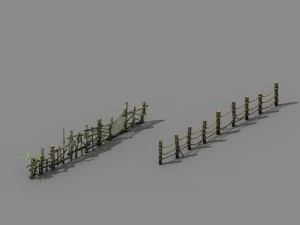 nova aldeia - cercas Modelo 3D