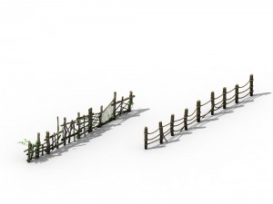 new village - fences Modèle 3D