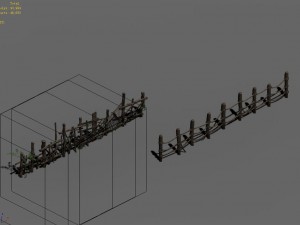 new village - fences Modèle 3D