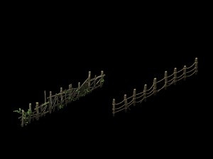 new village - fences Modèle 3D