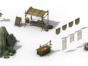 new village - objects 3D 모델
