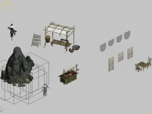 new village - objects 3D 모델