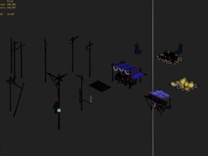 new village - bamboo stand 3D 模型