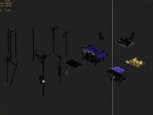 new village - bamboo stand 3D Model
