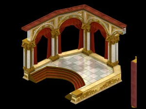 podium wall -01 3D Model