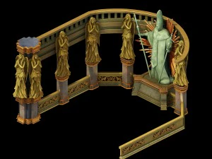 podium fence -02 3D Model