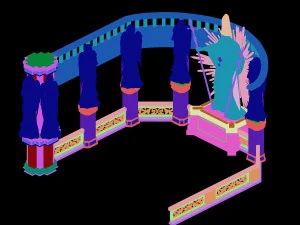 podium fence -02 3D Model