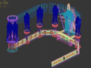 podium fence -02 3D Model