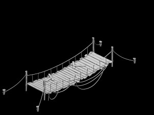 yumen off - rope wooden bridge 01 3D मॉडल