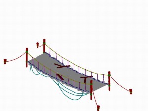 yumen off - rope wooden bridge 01 3D मॉडल