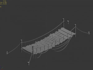 yumen off - rope wooden bridge 01 3D मॉडल