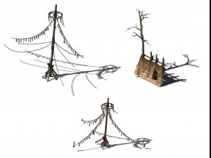the original tribe - tent - ribbon 01 Model 3D