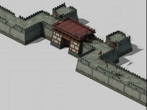 war - broken city gate 3D Model