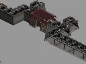 war - broken city gate 3D 模型