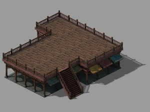 战争建立市场基础 3D 模型