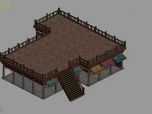 war - building market base 3D Model