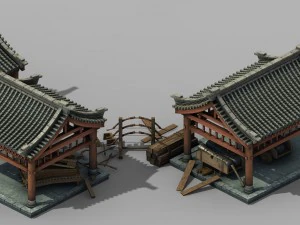 corps de guerre - arbal&egrave;te carr&eacute; d&eacute;partement 01 Modèle 3D