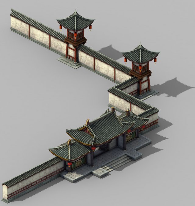 chang an city - barracks 11 Modèle 3D .c4d .max .obj .3ds .fbx .stl .blend 