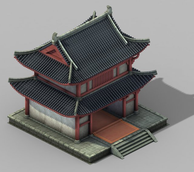 chang an city - barracks 12 3Dモデル .c4d .max .obj .3ds .fbx .stl .blend 