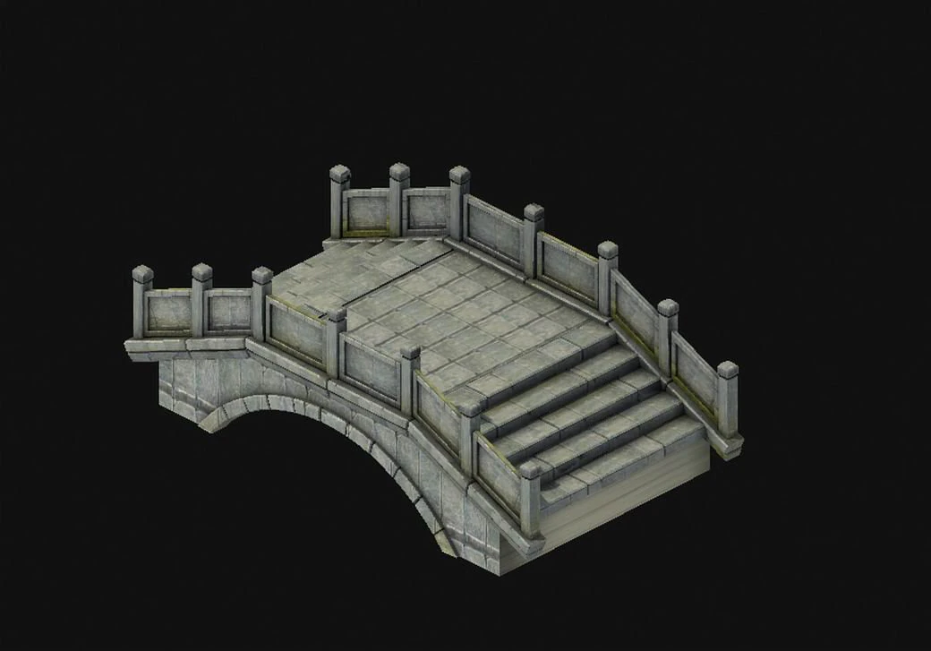 chang an city - stone bridge 11 3D Model .c4d .max .obj .3ds .fbx .stl .blend 