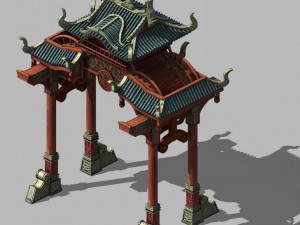 chang an city - booths arch 11 3D Model