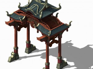 chang an city - booths arch 11 3D Model