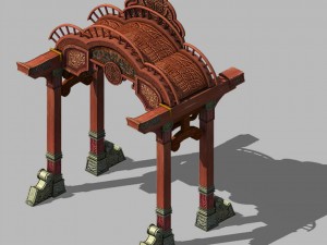 chang an city - booths arch 11 3D Model
