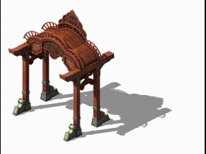 chang an city - booths arch 11 3D Model
