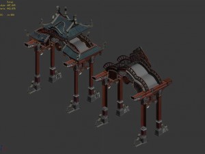 chang an city - booths arch 11 3D Model
