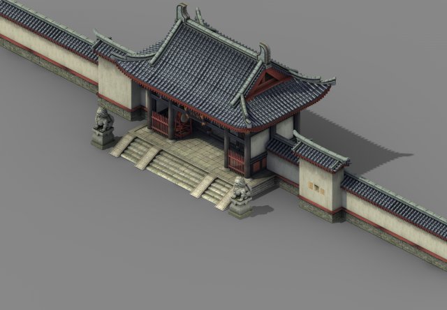 chang an city - police yamen 11 3D Model .c4d .max .obj .3ds .fbx .stl .blend 