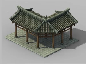 chang an city - medical hall corridor 11 3D Model