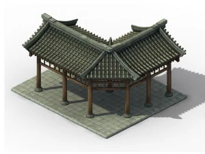 chang an city - medical hall corridor 11 3D Model