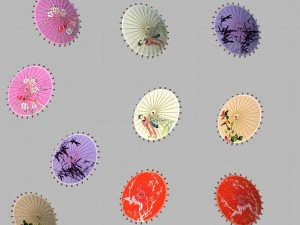 payung kertas 2701 Model 3D