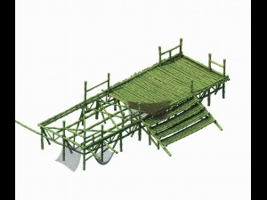 bamboo building - pier 02 3D 모델