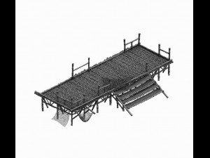 bamboo building - pier 02 3D 모델