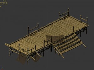 bamboo building - pier 02 3D 모델
