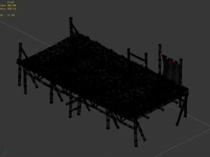 bamboo building - pier 03 3D Model