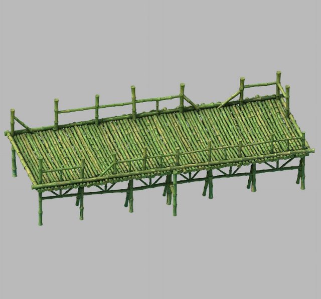 bamboo building - pier 04 3D मॉडल .c4d .max .obj .3ds .fbx .stl .blend 