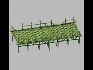 bamboo building - pier 04 3D Model