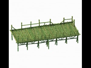bamboo building - pier 04 3D मॉडल