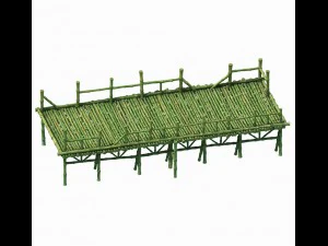 bamboo building - pier 04 3D Model